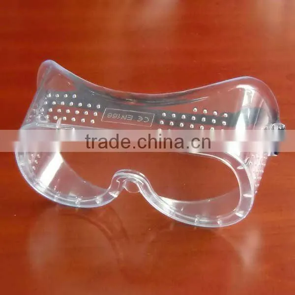 2015 hot selling safety goggles 100% PVC worker's eye protective safety goggles PVC safety goggles manufacturer in China