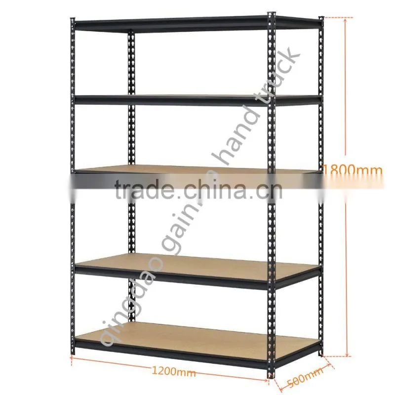 heavy duty supermarket metal storage store shelf with wheels
