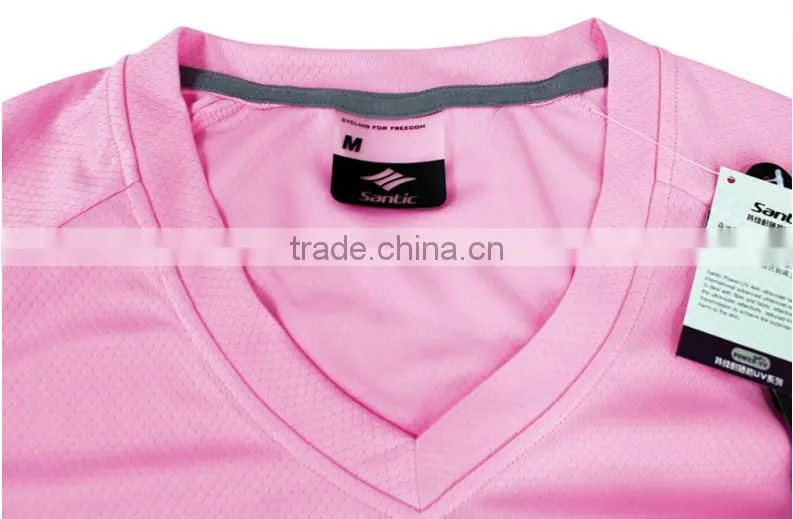 New design summer women cycling T-suit in stock and breathable100%polyester
