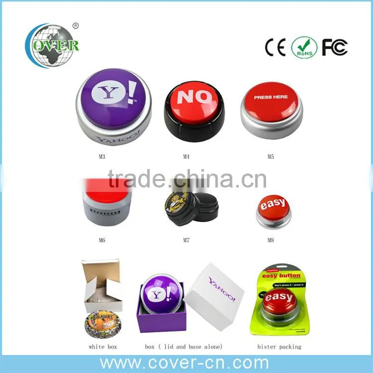 Programmable Talking Button with custom sounds/Logos For Promotional Gifts