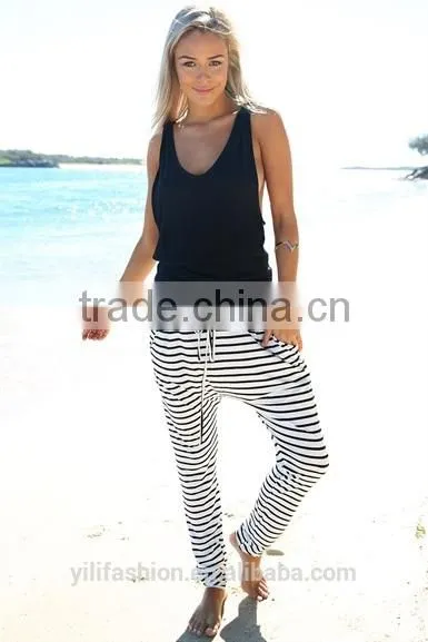 2015 Sunday Slouch Pants OEM service woman clothing custom jogger pants