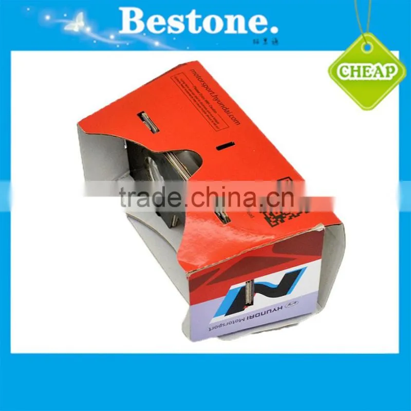 CHEAP google cardboard V1.0 DIY educational vr device cardboard vr v1.0 with OEM custom logo
