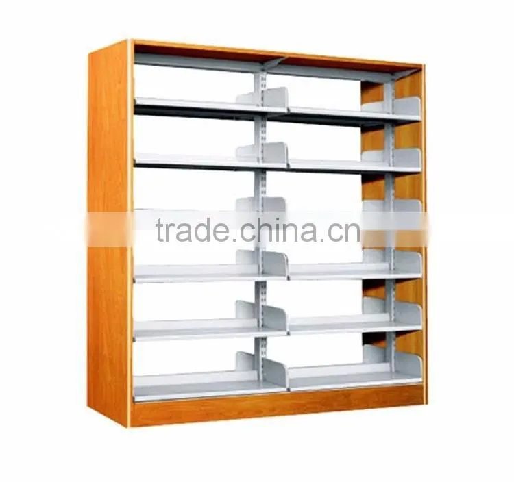 Steel double-column double-side bookshelf