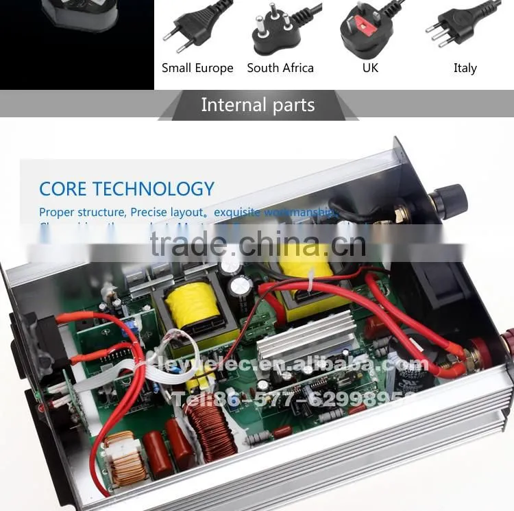 CE RoHS approved OPIP-1000w DC12v to AC 110v/220v good quality high frequency inverter sine wave used for household appliances