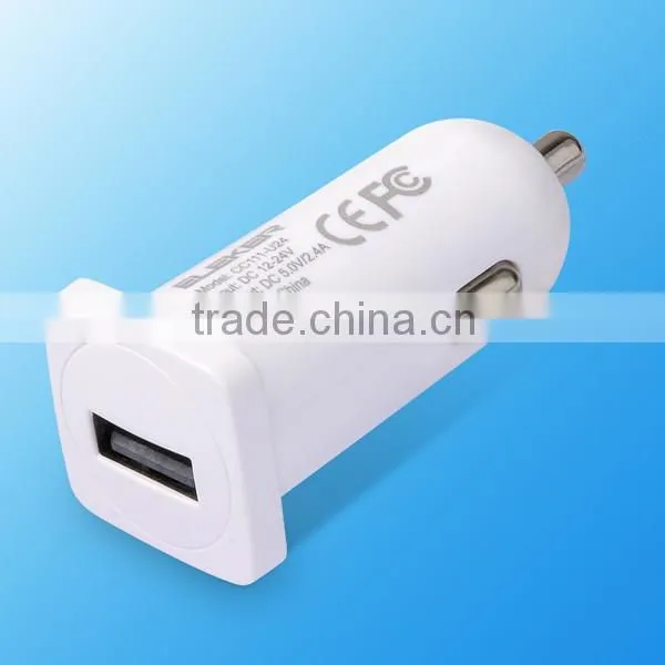 universal car chargers 5V 2.4A portable car cell phone chargers