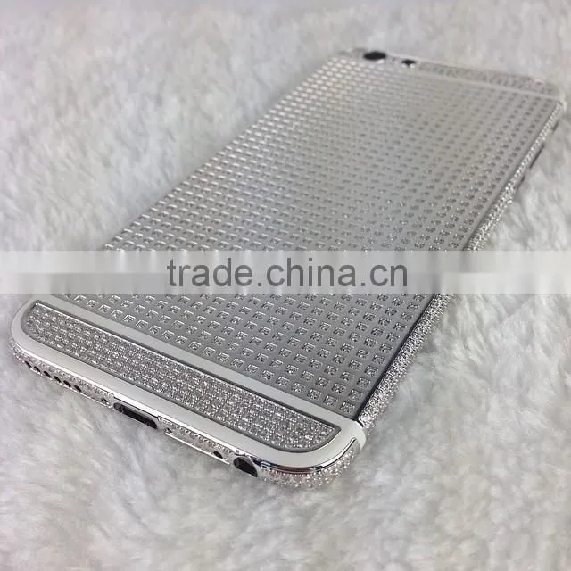 High quality Platinum plated luxury full diamond for iphone 6 plus