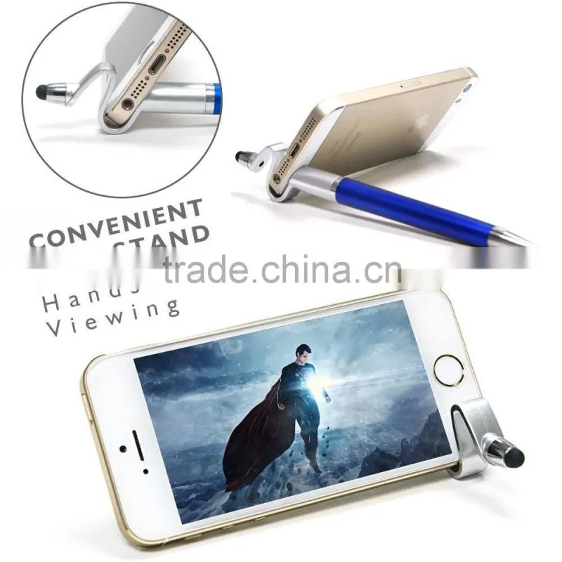 3 in 1 Universal Stylus Pen Black ink Ballpoint Pen for Touch Screens Device iphone