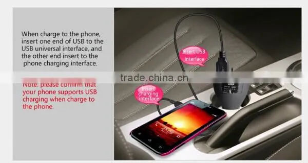 Alibaba wholesaler support dual USB car charger 5V 2.1A in-car simultaneous charing for phone