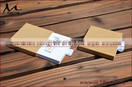 Drawer Kraft USB Flash Drive Gift Box with Elastic