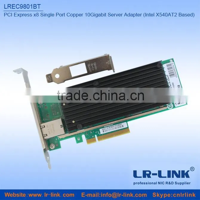 LR-LINK LREC9801BT PCIe x8 Single RJ45 10G Network Card Based On Intel X540AT2 Chipset