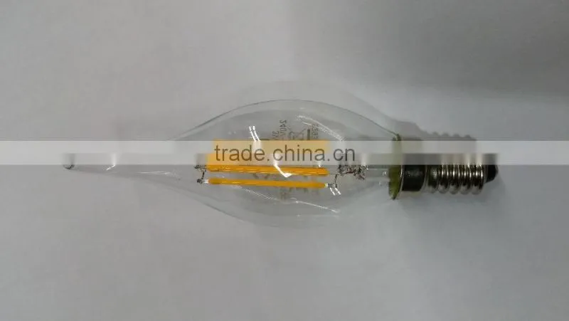 360 degree CE RoHS certificated e14 4w led filament candle