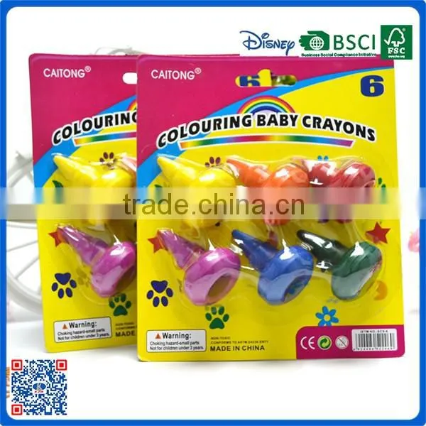 2016 hot sale custom painting crayons 6 colors pack for gift or students drawing