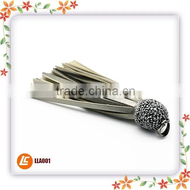 Exquisite Cheap Decorative PU leather tassel for necklace in 2015
