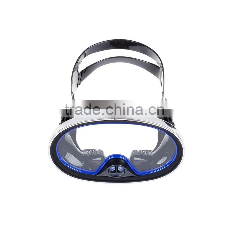 Single lense tempered glass diving mask for scuba diving