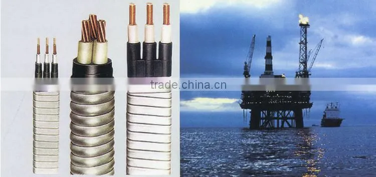 best quality sheathed Galvanized steel tape ESP cable
