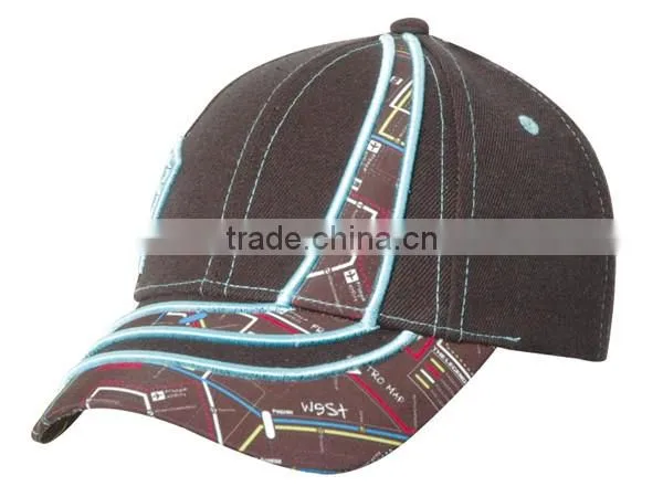 fashion High Quality Baseball Hats Top Quality Custom fiber optic Baseball Cap with leds(REACH)