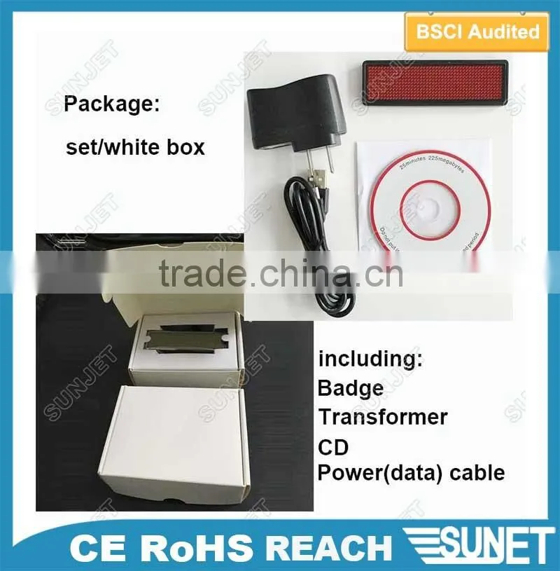 hot wholesale Led Scrolling Mini Display blanks for lapel pins