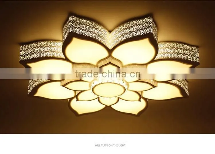 2016 Iron LED Ceiling Light Lotus Shaped Acrylic LED Ceiling Lamps