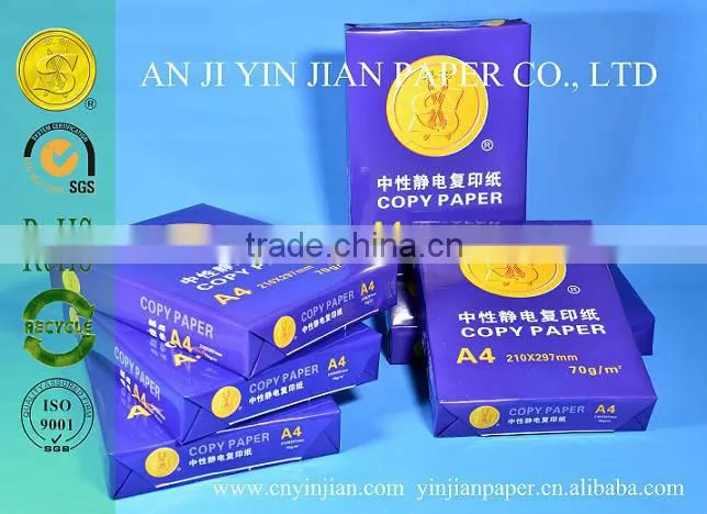 Export smooth,high quality and super white 70/80g a4 copy paper