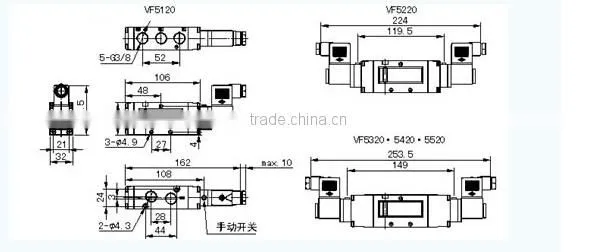 Control VF5 Solenoid Valve stainless steel pneumatic solenoid valve 12v solenoid valve