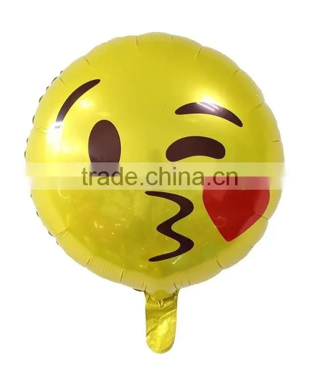 2016 Whosale Inflatable Advertising Printed Emoji Foil Balloon For Party