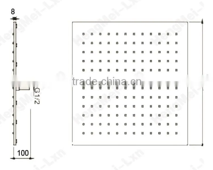 led shower 16 inches concealed ceiling shower rain,body shower massage shower set with water pressure led light