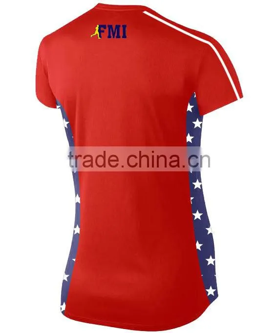 Womens American Flag Short Sleeve Tshirt