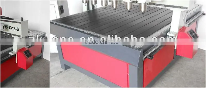 6 Heads Embossment CNC Router ZK-1313-6
