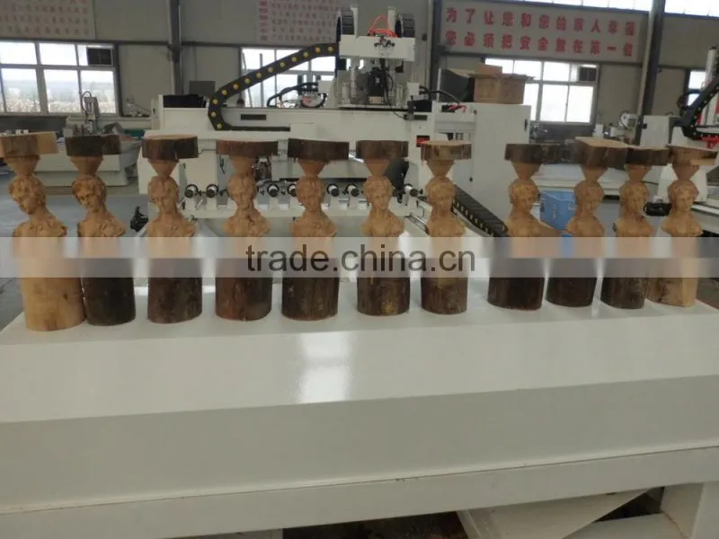 Jinan 3D Scanner 4Axis 3D CNC Milling Machine CNC Router Engraver Machine with Multi-rotary