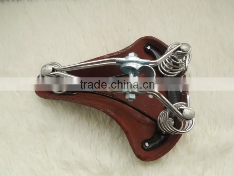 the road real cow leather bicycle saddle with ISO9001