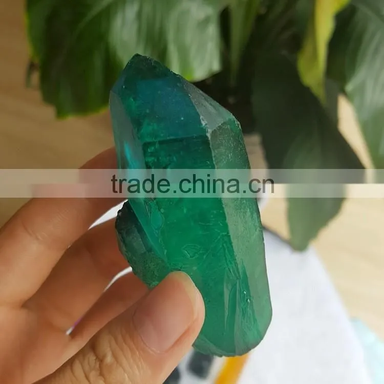 Aqua Rainbow Titanium Aura Crystal Point Quartz Crystal Cluster