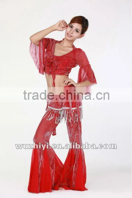 Affordable new hot selling shinning belly capelet | sexy sequin rose belly dance top (SZ006)