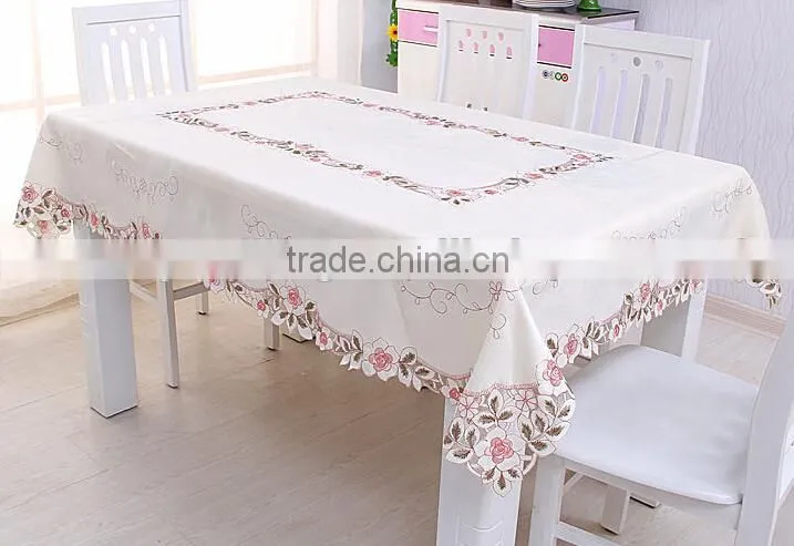 New design elegant Handmade embroidery cheap table cover