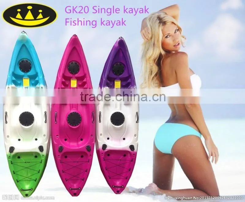 1 person fishing kayak plastic kayak popular style made in big factory