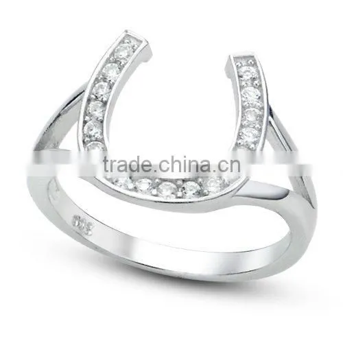 925 Sterling Silver Single Horse Horseshoe Jewelry Stud Earrings Equine Equestria