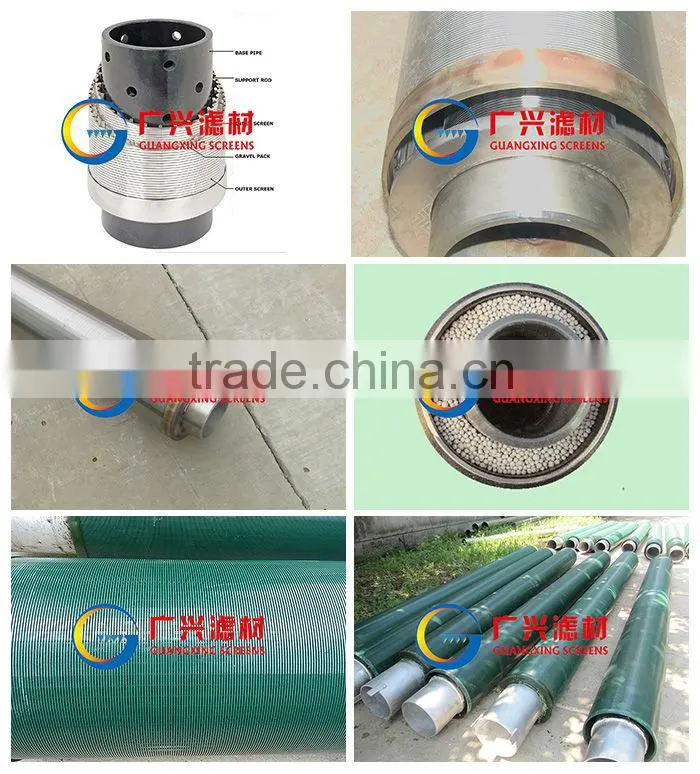 GUANGXING Sand filter continuous slot wedge wire screens tube