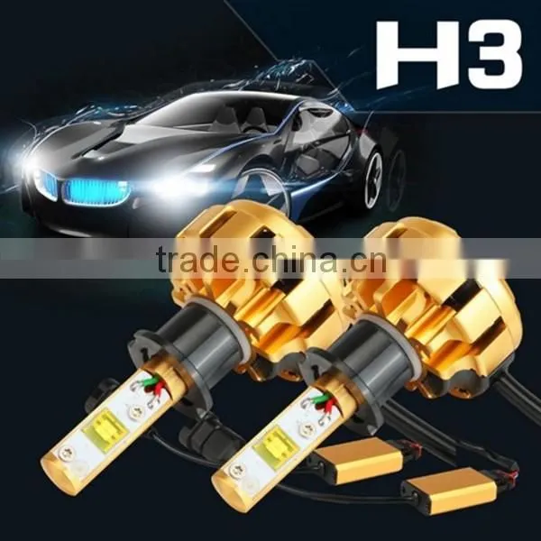 Golden luxcury h4 led hot sale liht h7 led light headlight h7 led car headlight