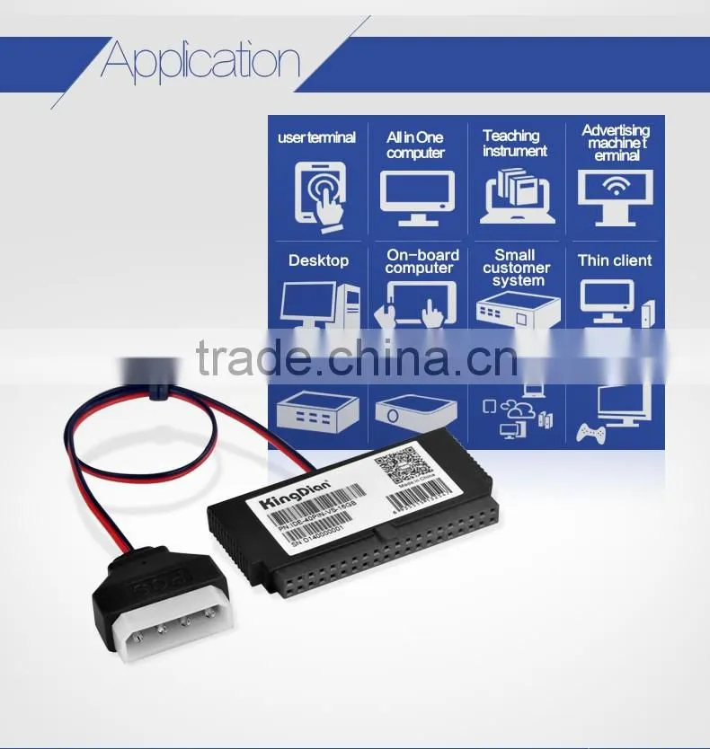 KingDian ssd solution IDE 40PIN Vertical DOM 4GB Vertical Disk on Module External Hard Drive (IDE-40PIN-VS-DOM)
