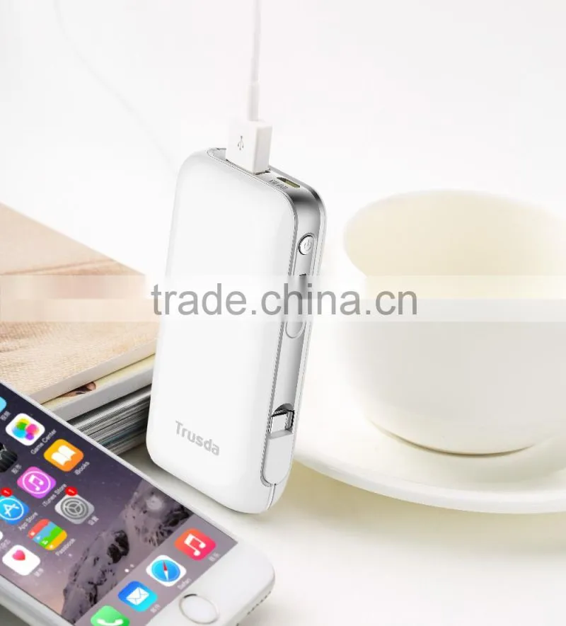 TRUSDA external battery charger 10000mAh capacity mobile charger with OEM Power bank manufacturer