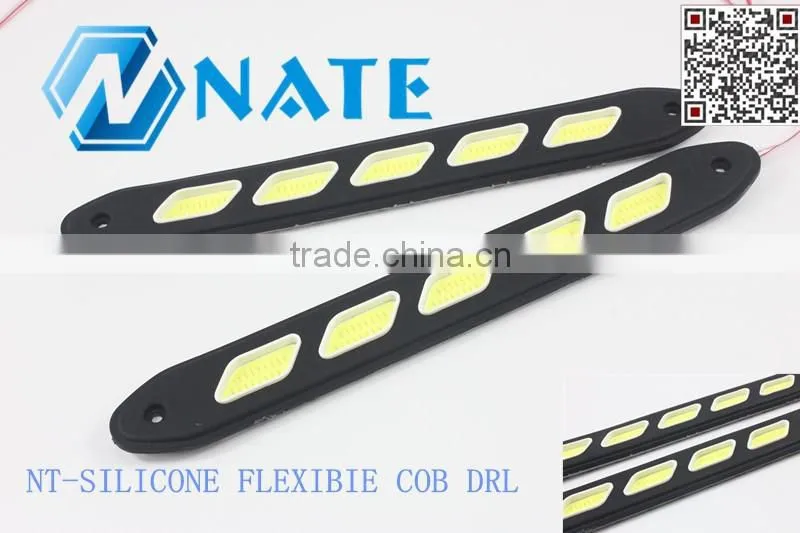Newest car flexible led drl/ auto led daytime running light COB led drl 12V