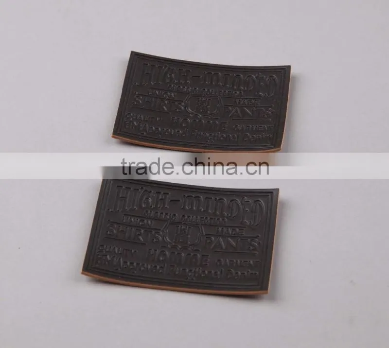 High Quality PU Faux Deobssed Label