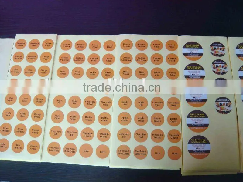 shanghai printing round colorful sticker