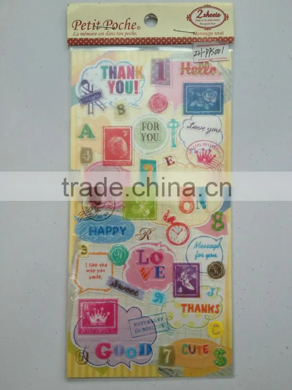 Custom cartoon figure bubbles Sticker book