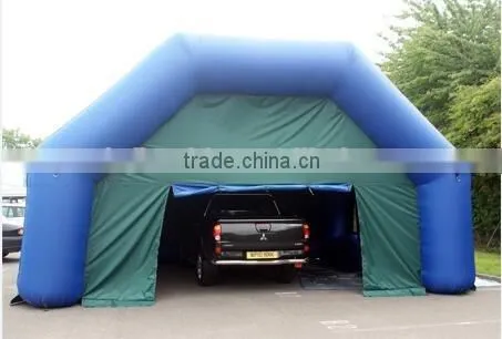 large size blue green inflatable garage tent