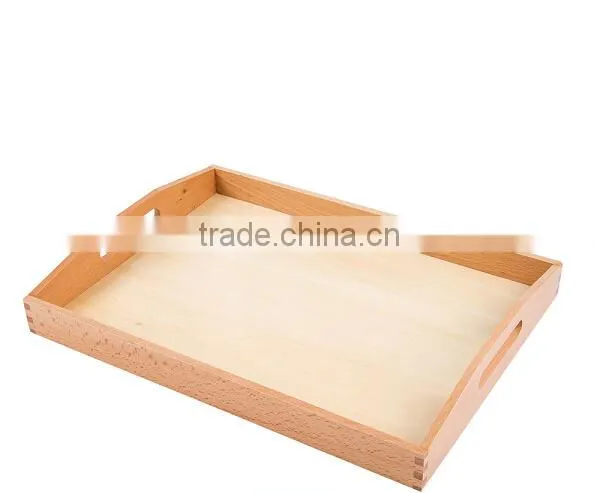 Educational toys for leaderjoy montessori wood serving big tray