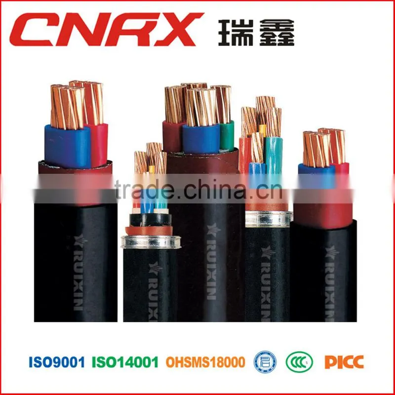 Made in China Ruixin Group 0.6/1kv Copper Conductor PVC Insulated PVC / PE Jacket copper cables