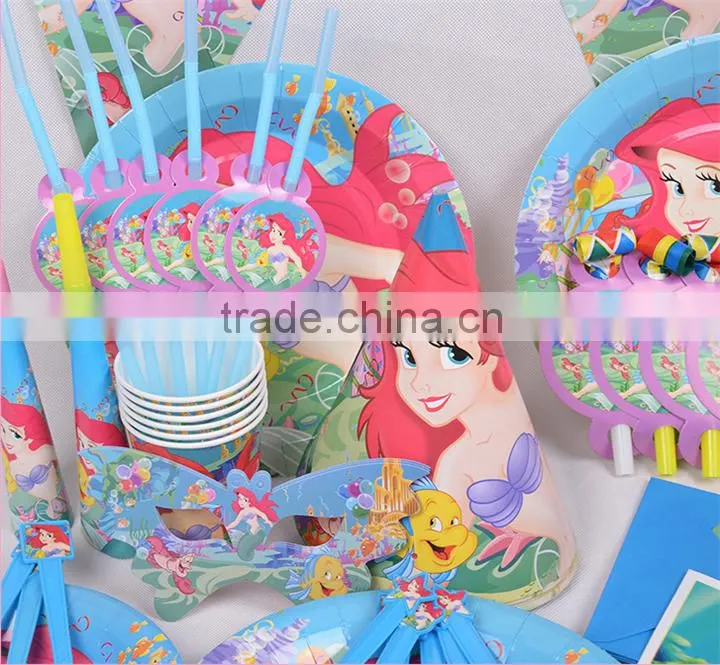 precess carton for happy child birthday party with hats /plates