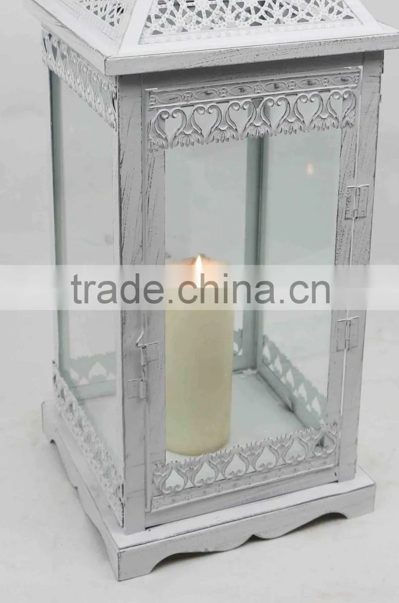 Chinese High-level wholesale white metal lantern for garden decoration