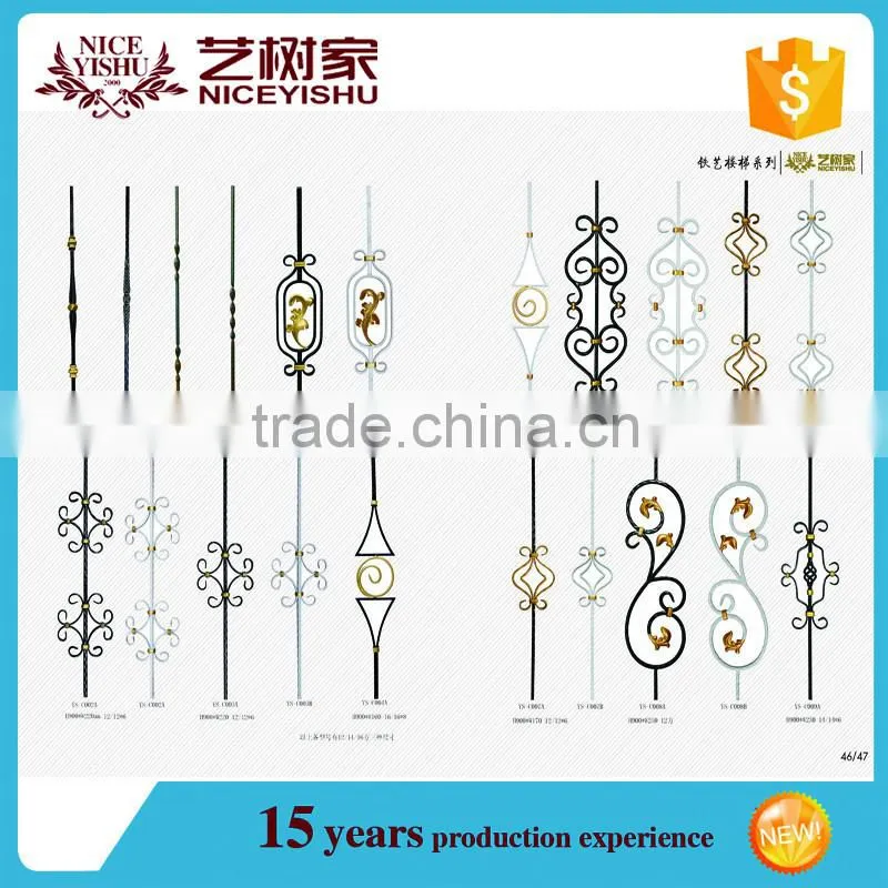 Alibaba wholesale outdoor wrought iron stair railing, balustrade, iron baluster with good price