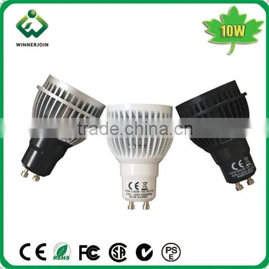 50*58mm 10w 220V 90Ra 15 degree led spotlight gu10